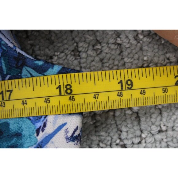 Danny And Nicole A Line Dress Womens Sz 10 Blue Casual Floral Pattern Sleeveless - Picture 6 of 7